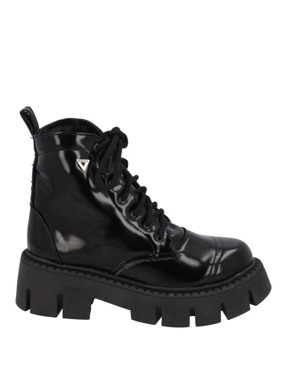 Bota combat al tobillo Platonia Serena de piel para mujer