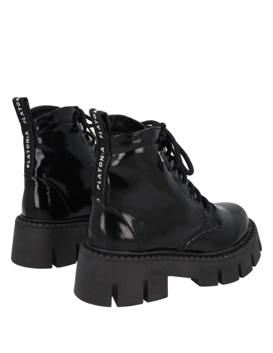 Bota combat al tobillo Platonia Serena de piel para mujer