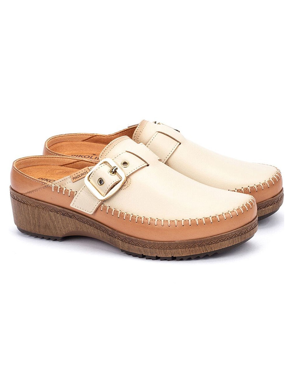 Zueco Pikolinos de piel para mujer