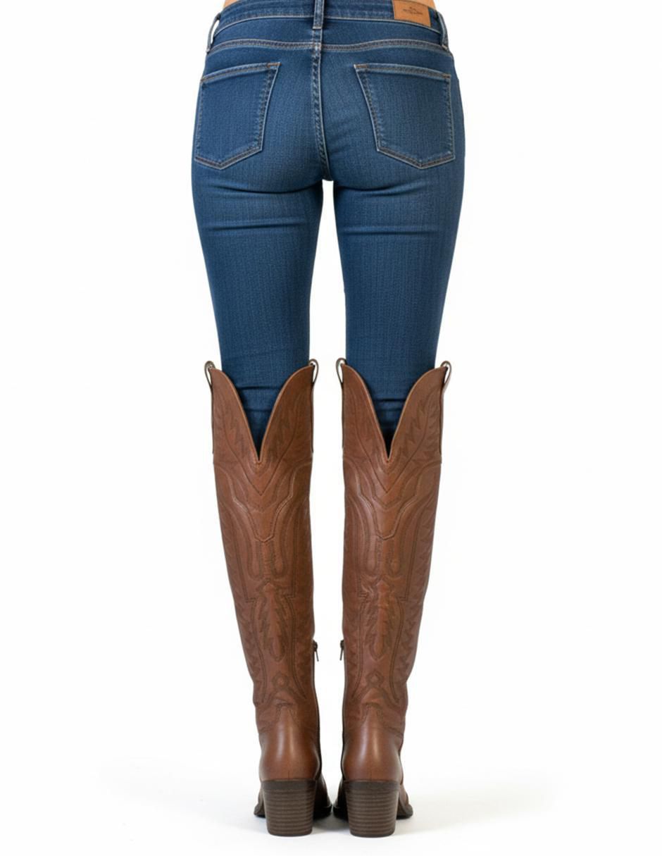 Bota cowboy a la rodilla para mujer 6