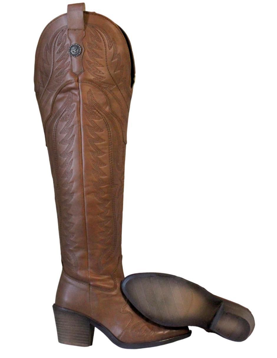 Bota cowboy a la rodilla para mujer 7