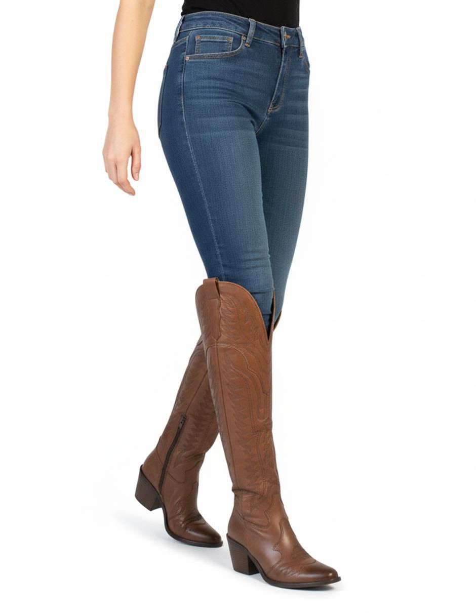 Bota cowboy a la rodilla para mujer 9