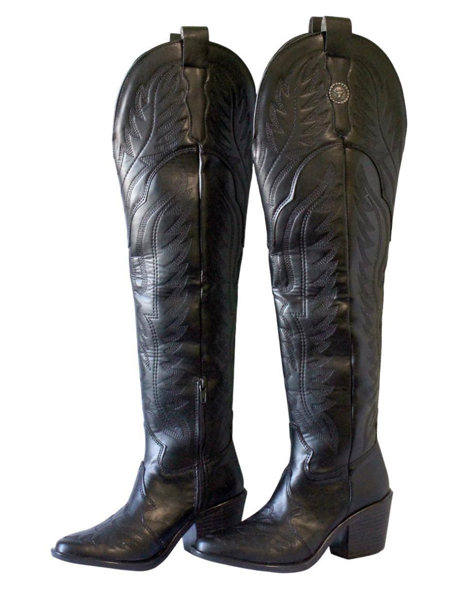 Bota cowboy arriba de la rodilla para mujer 11