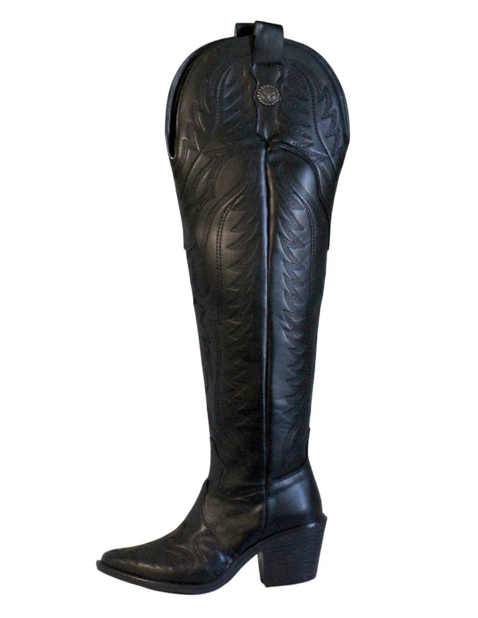 Bota cowboy arriba de la rodilla para mujer 2