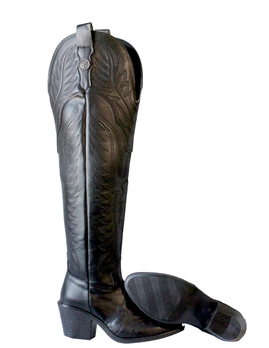Bota cowboy arriba de la rodilla para mujer 10