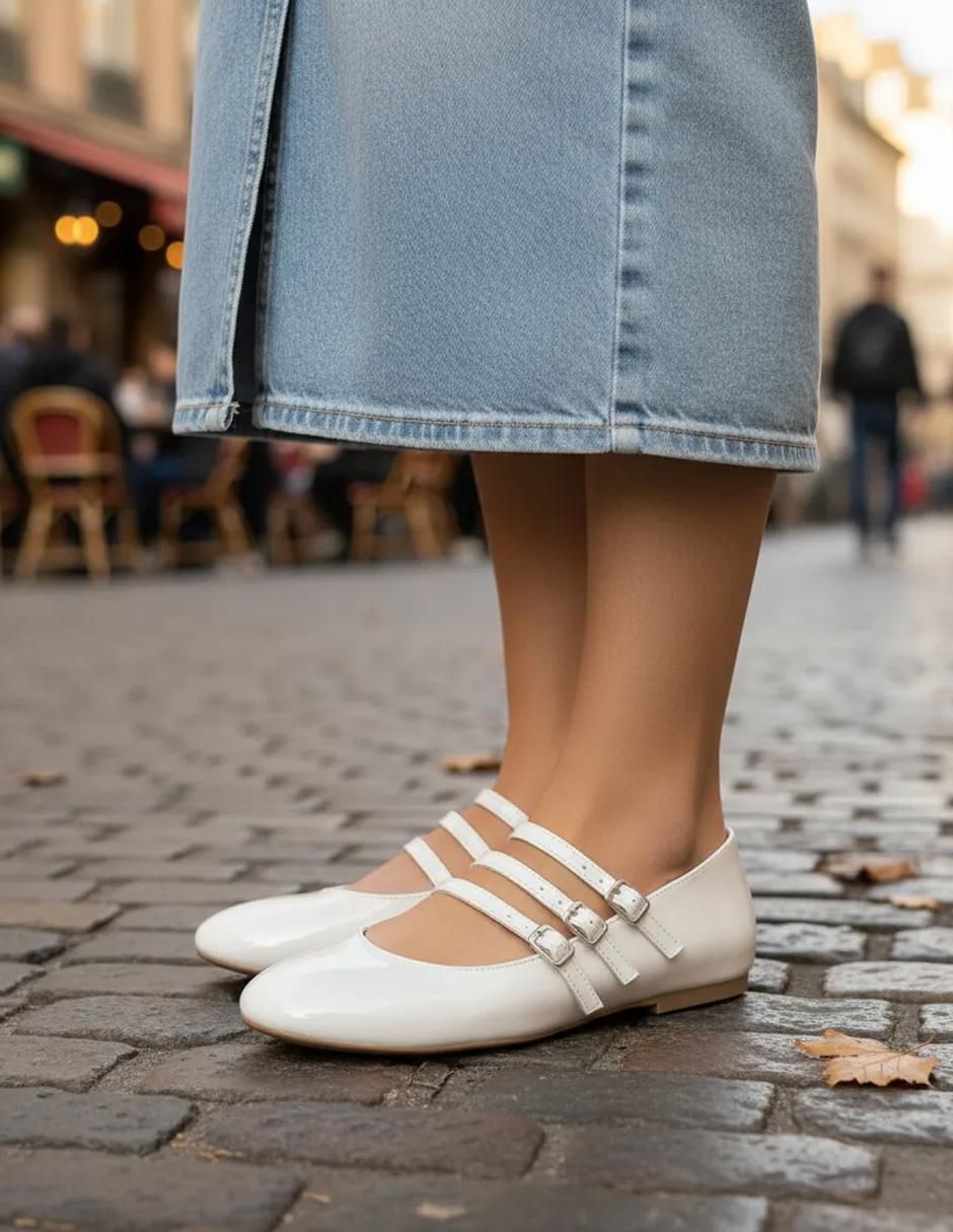 Zapato Mary Jane Unica de charol para mujer