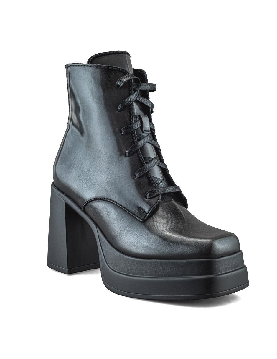 Bota arriba del tobillo de piel para mujer Bota arriba del tobillo de piel para mujer