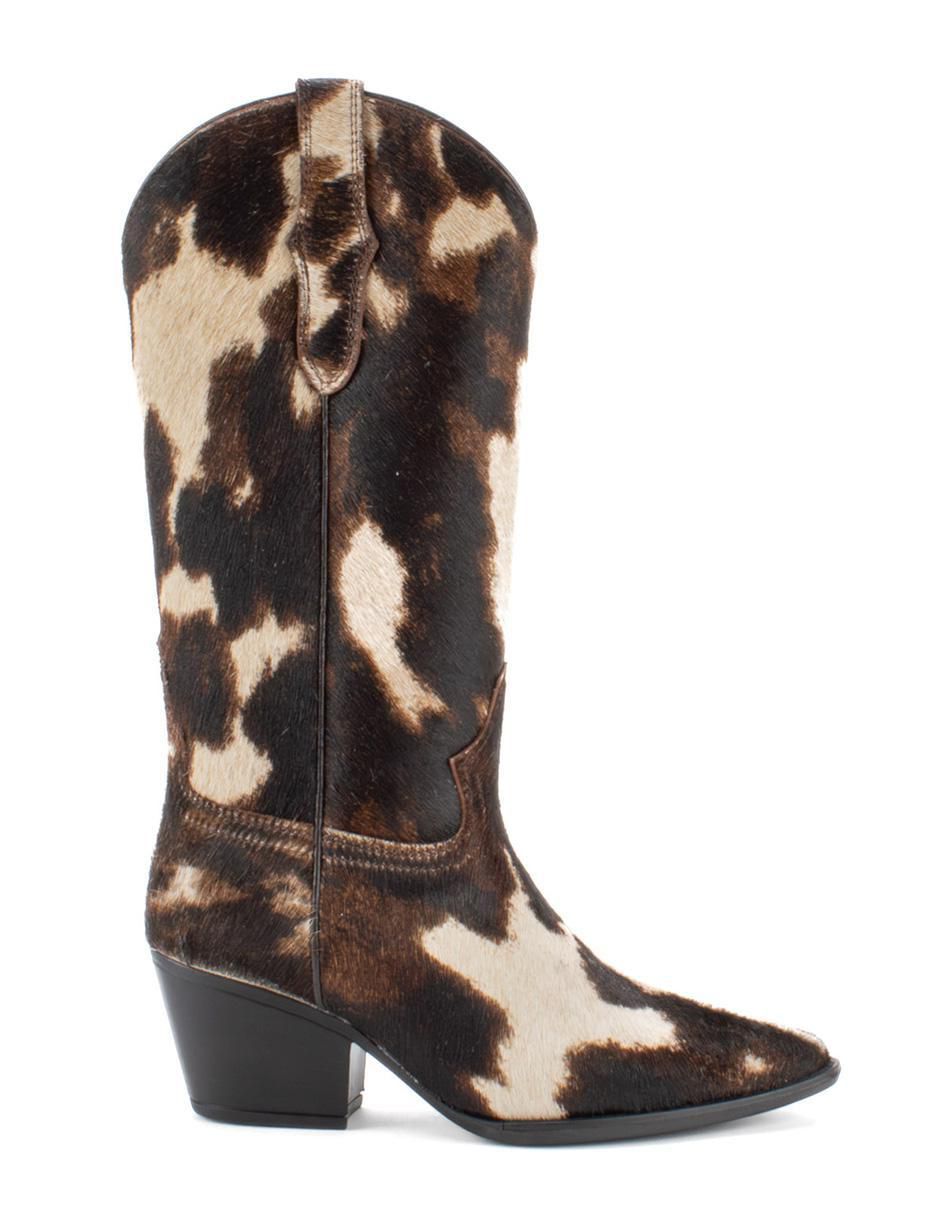 Bota cowboy abajo de la rodilla de piel para mujer Bota cowboy abajo de la rodilla de piel para mujer