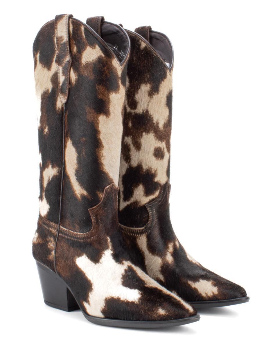 Bota cowboy abajo de la rodilla Walki Shoes de piel para mujer