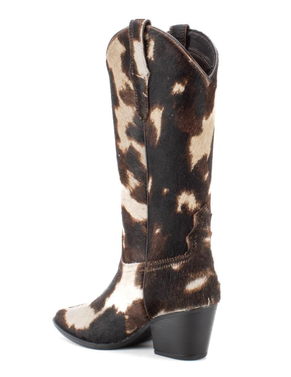 Bota cowboy abajo de la rodilla Walki Shoes de piel para mujer