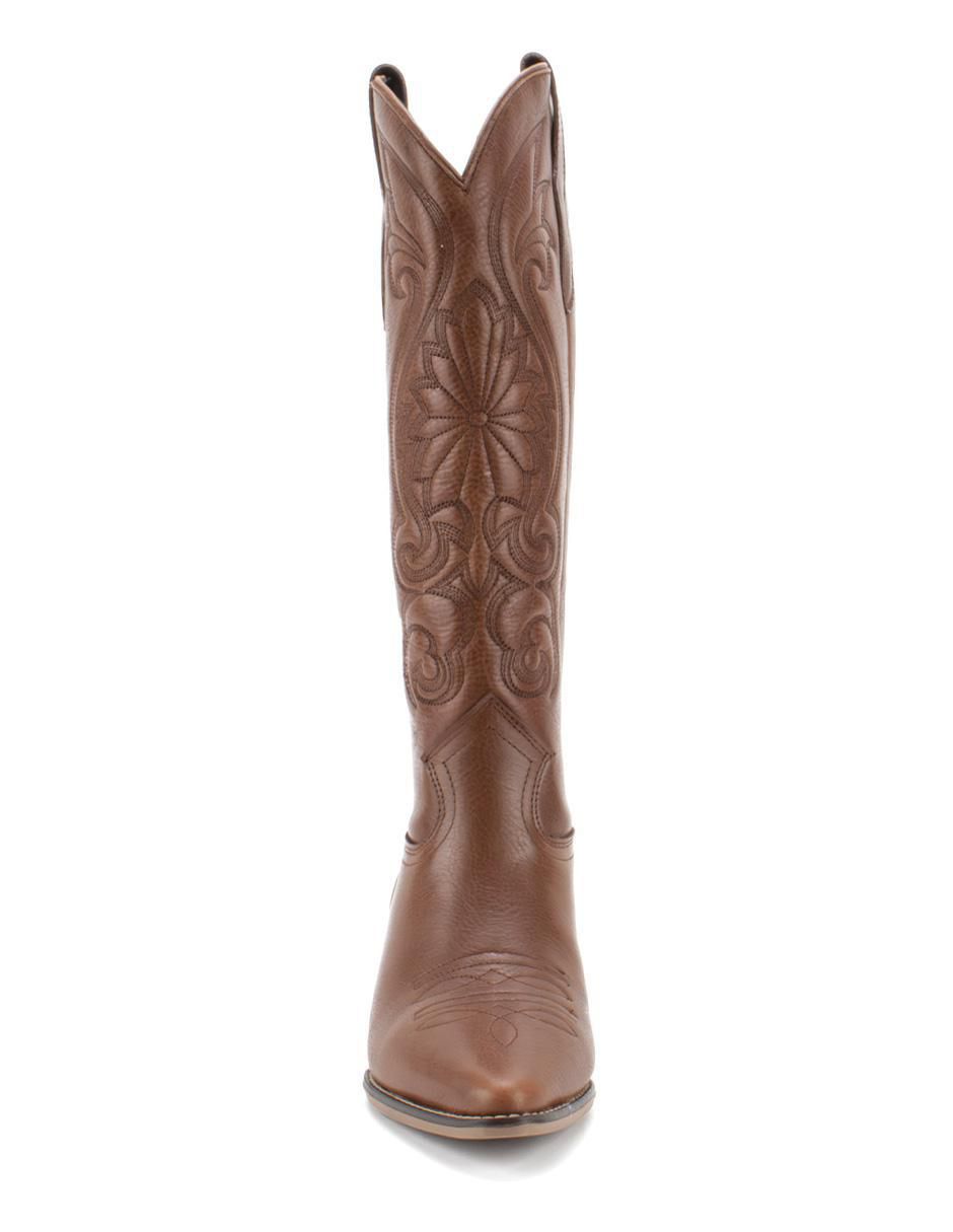 Bota cowboy abajo de la rodilla Walki Shoes de piel para mujer