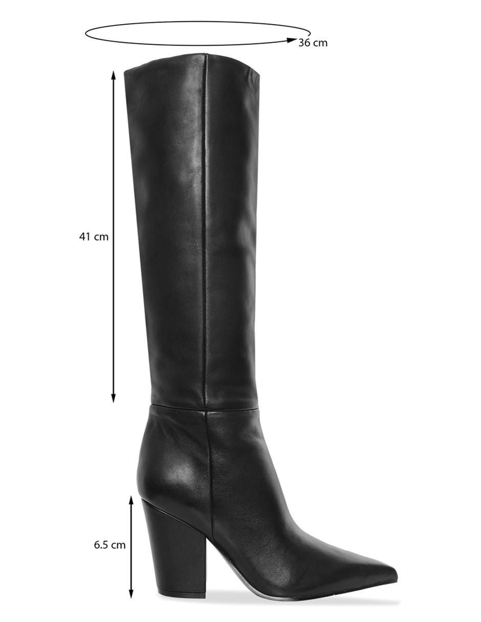 Bota abajo de la rodilla de piel para mujer 6