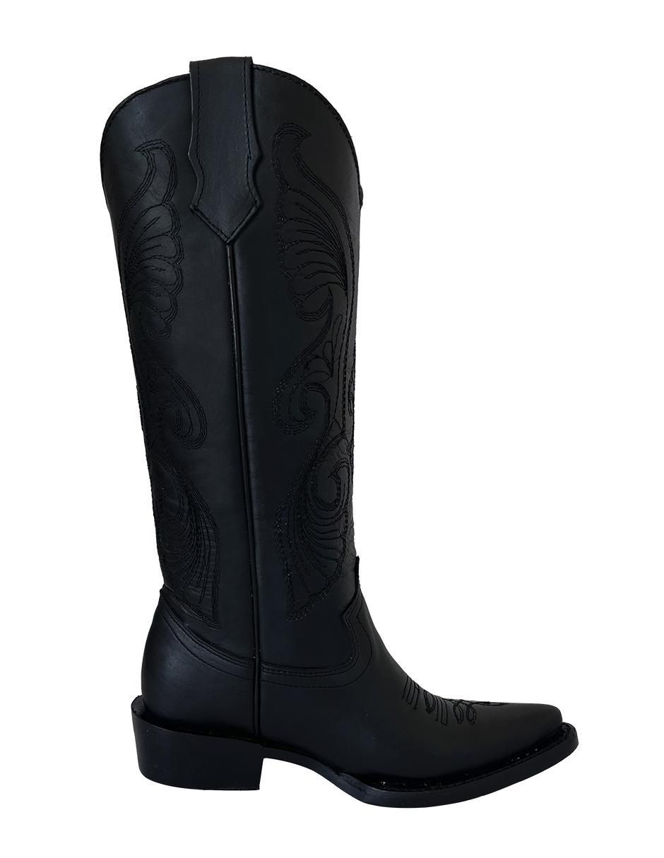 Bota cowboy abajo de la rodilla BDP Botas de Pedro de piel para mujer