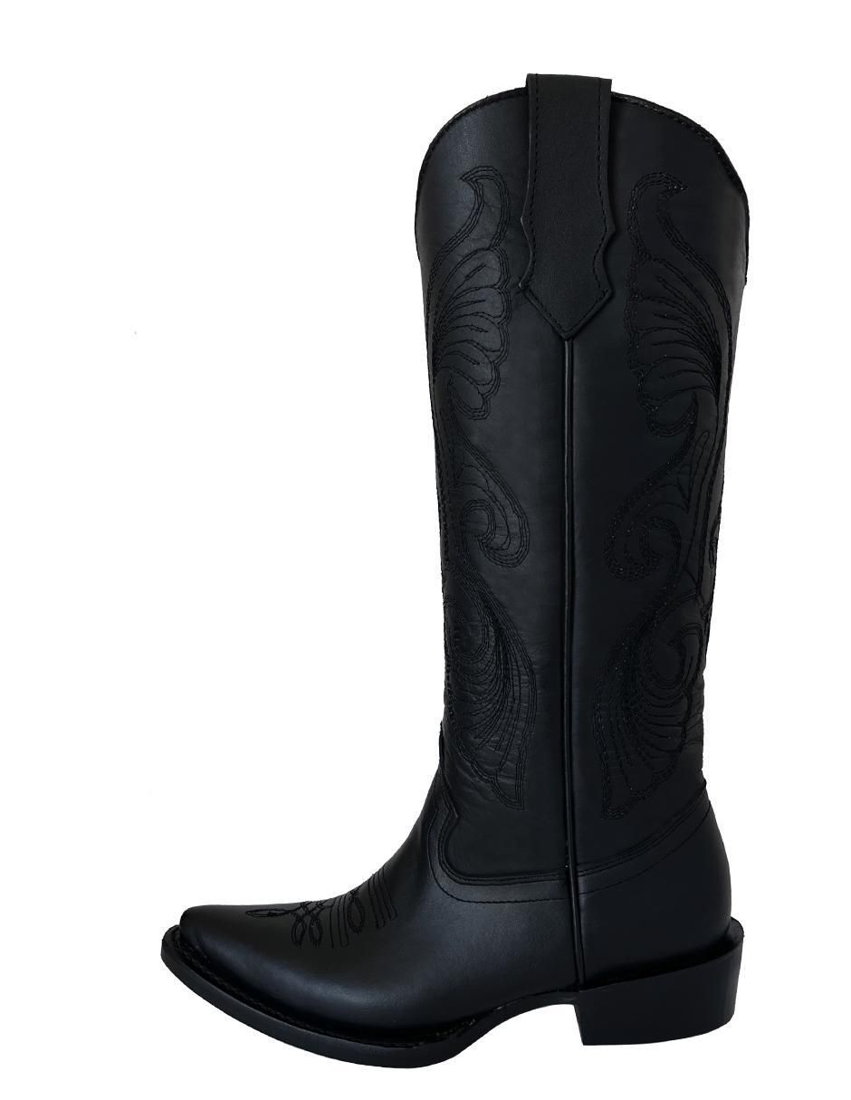Bota cowboy abajo de la rodilla BDP Botas de Pedro de piel para mujer