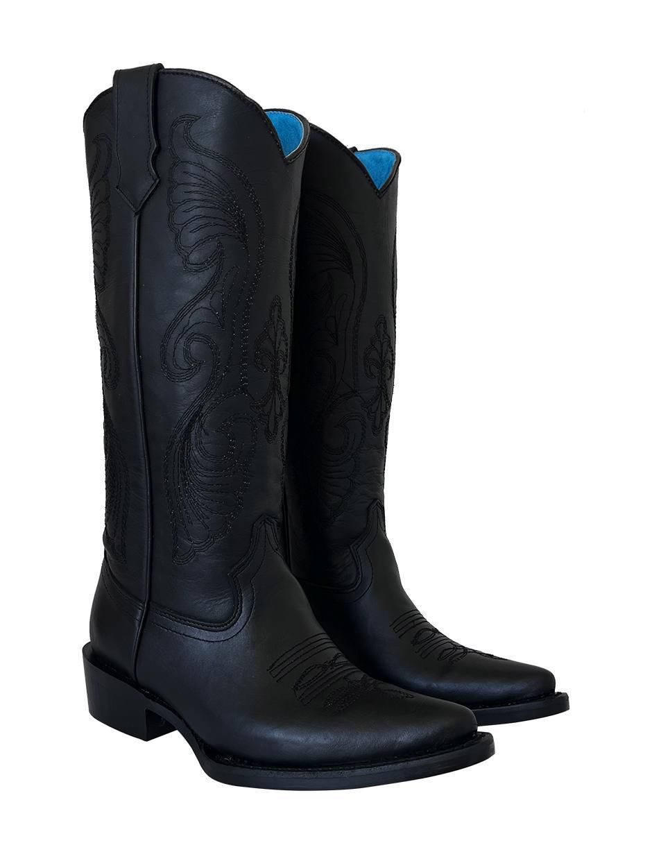 Bota cowboy abajo de la rodilla BDP Botas de Pedro de piel para mujer
