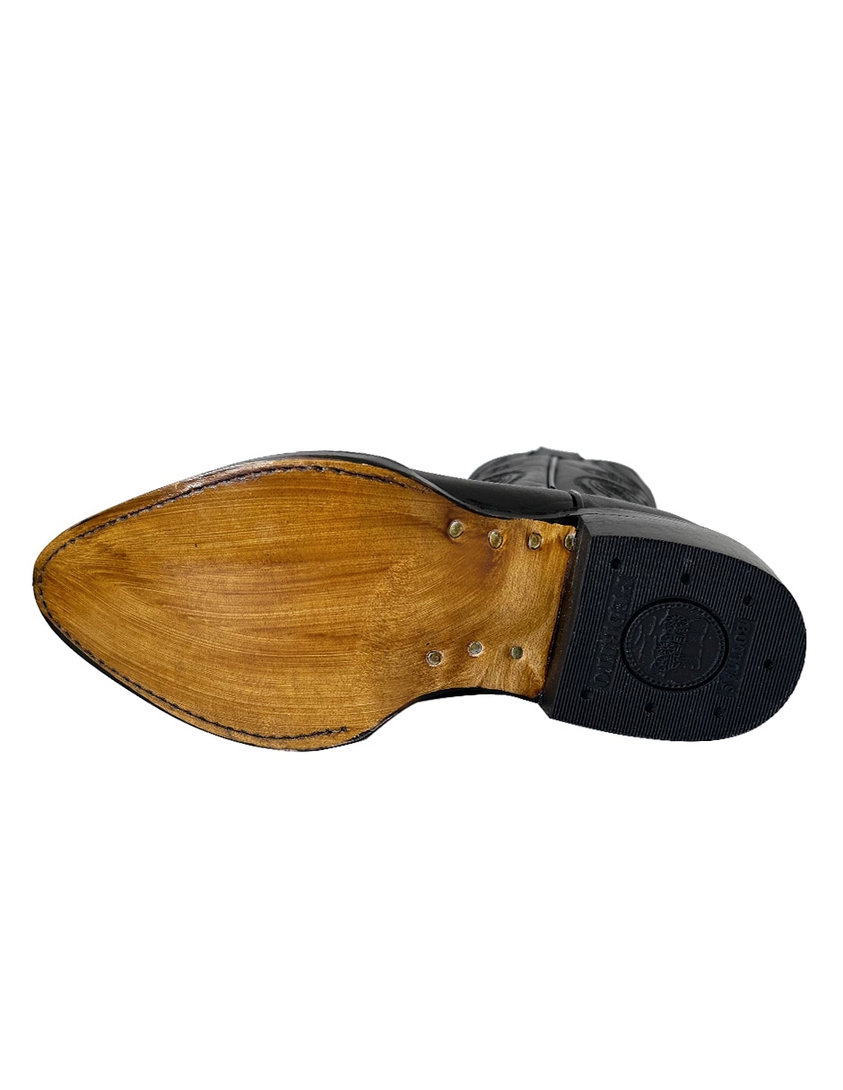 Bota cowboy abajo de la rodilla de piel para mujer 2