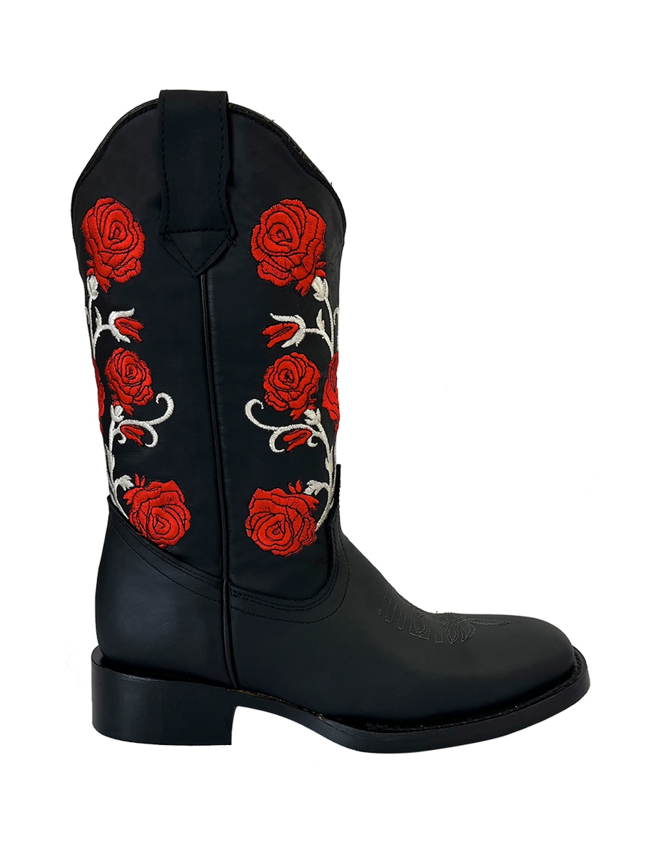 Bota cowboy media pierna de piel para mujer Bota cowboy media pierna de piel para mujer