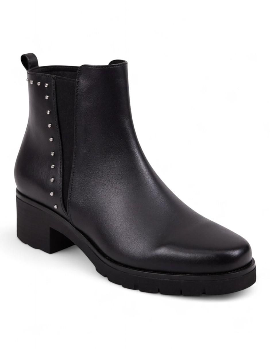 Bota chelsea arriba del tobillo Cleo de piel para mujer