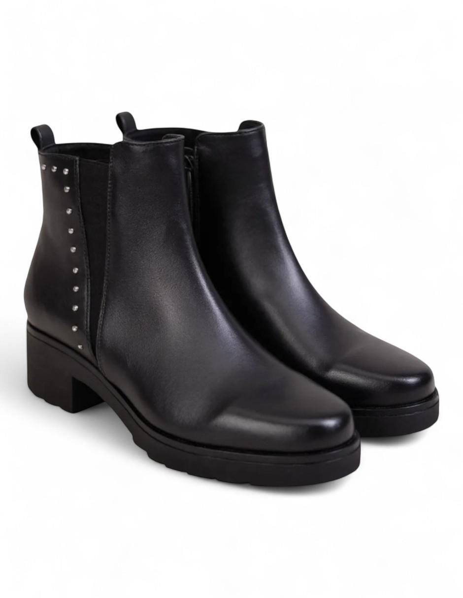Bota chelsea arriba del tobillo Manet Cleo de piel para mujer