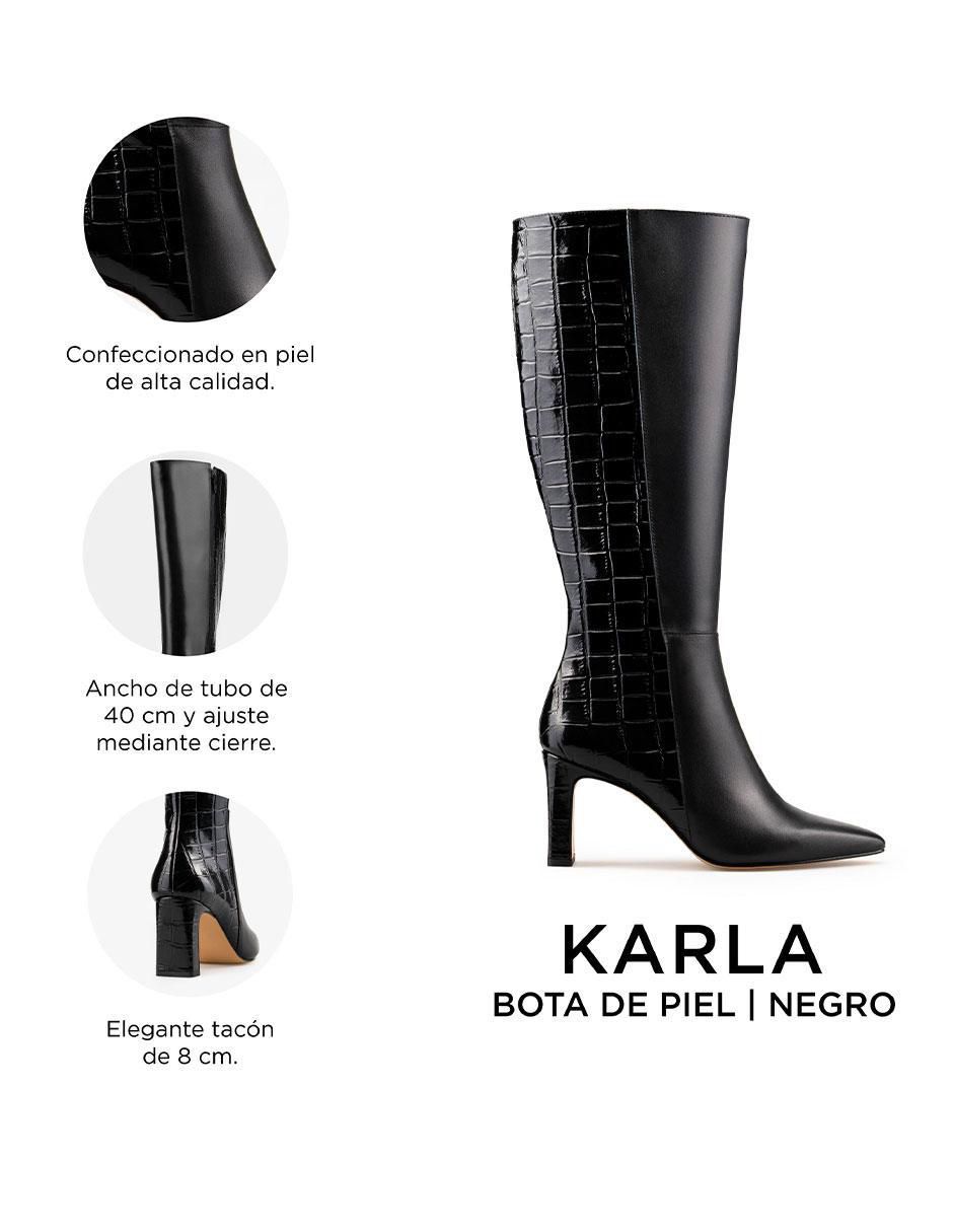 Bota abajo de la rodilla Davenia de piel para mujer