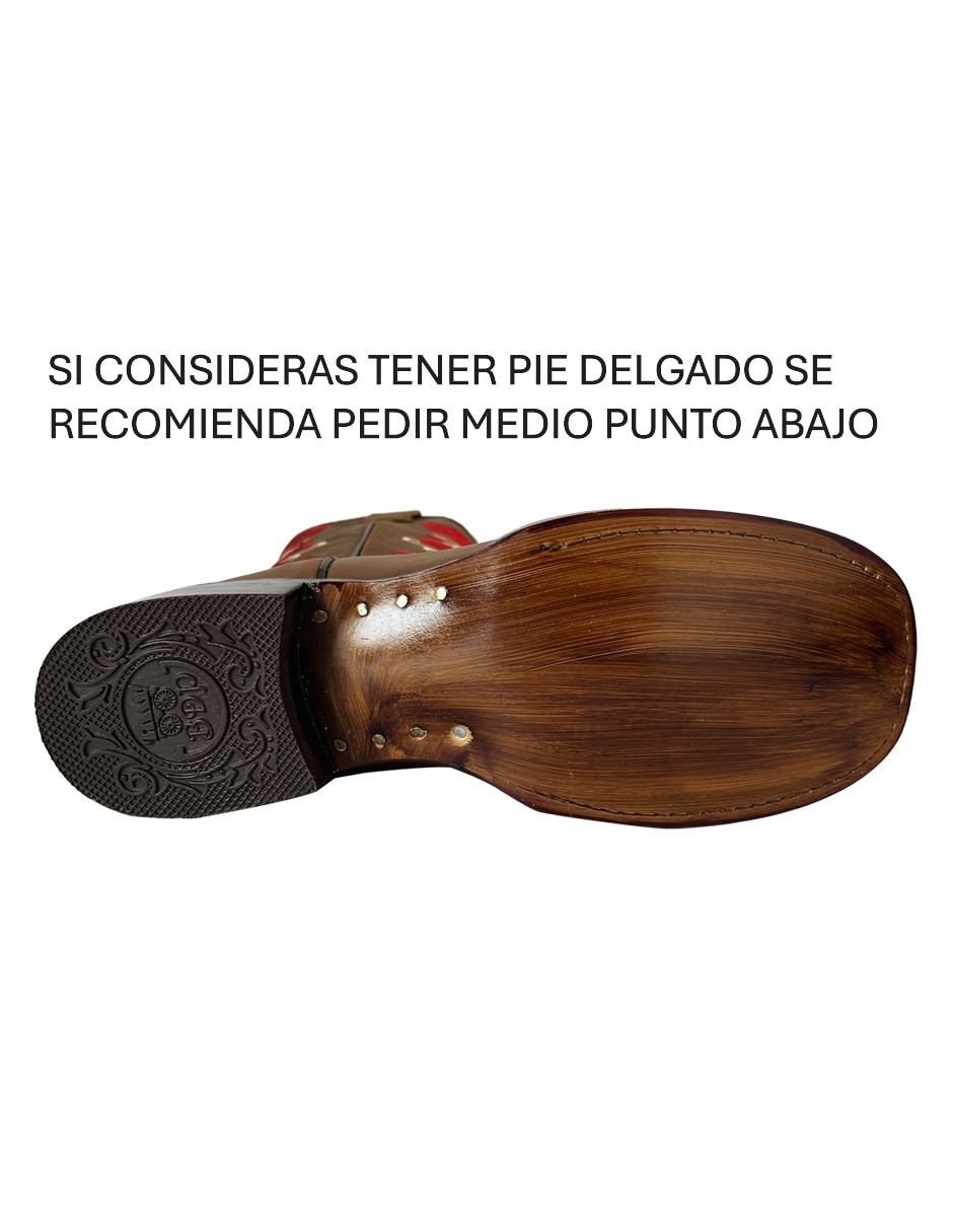 Bota cowboy media pierna BDP Botas De Pedro de piel para mujer