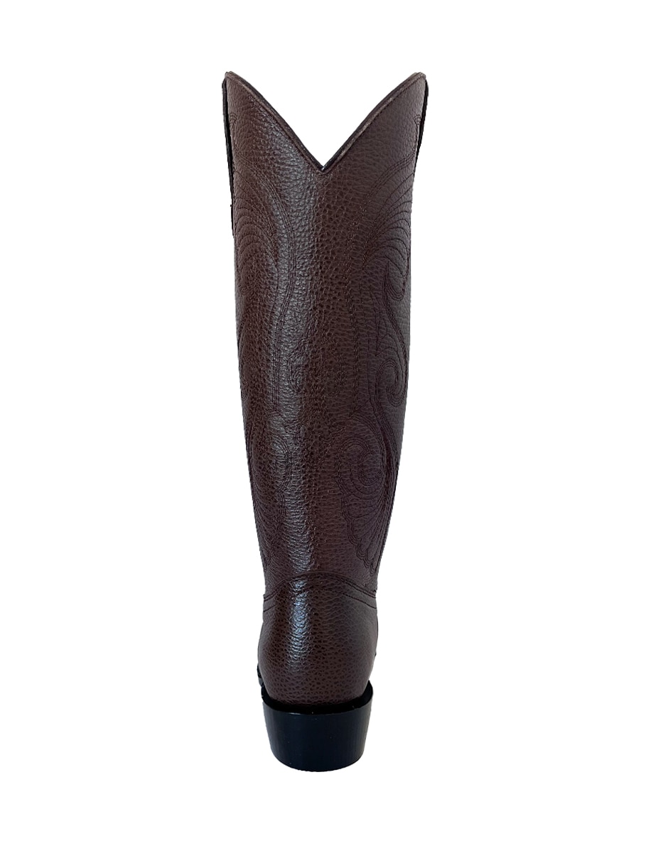 Bota cowboy abajo de la rodilla de piel para mujer 6