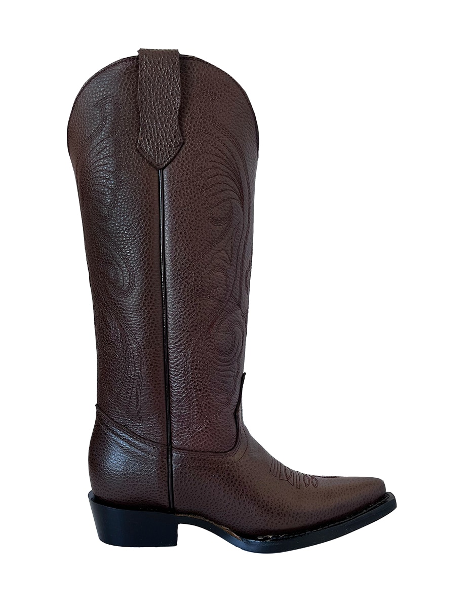 Bota cowboy abajo de la rodilla de piel para mujer Bota cowboy abajo de la rodilla de piel para mujer
