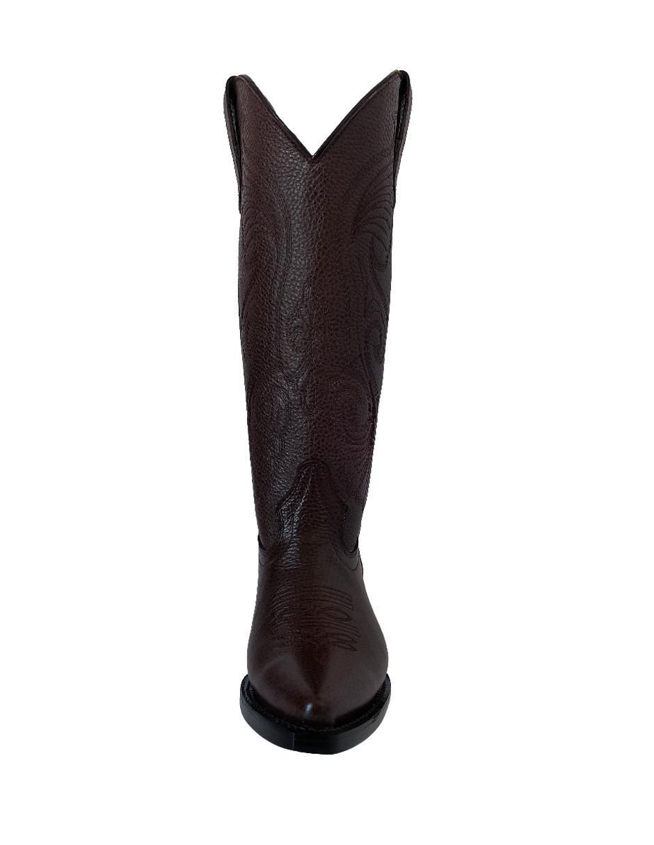 Bota abajo de la rodilla de piel para mujer