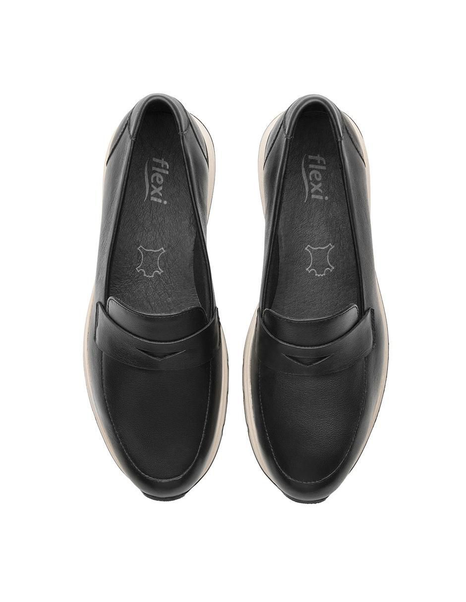 Mocasín Flexi de piel para mujer