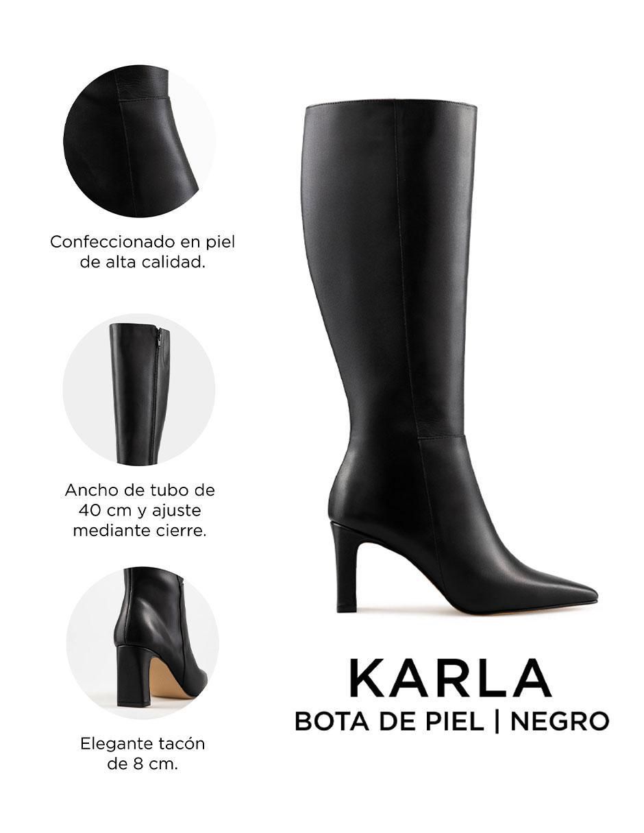 Bota abajo de la rodilla Davenia de piel para mujer