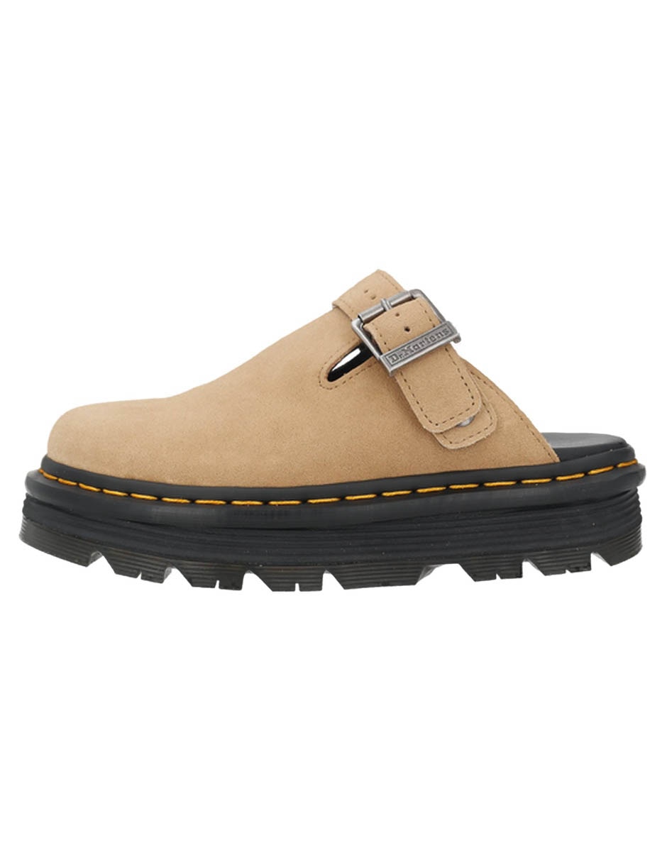 Zapato zebzag mule de cuero para mujer