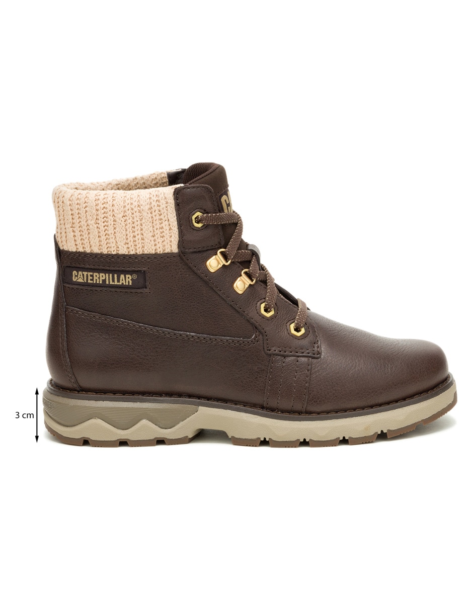 Bota arriba del tobillo Caterpillar de piel para mujer