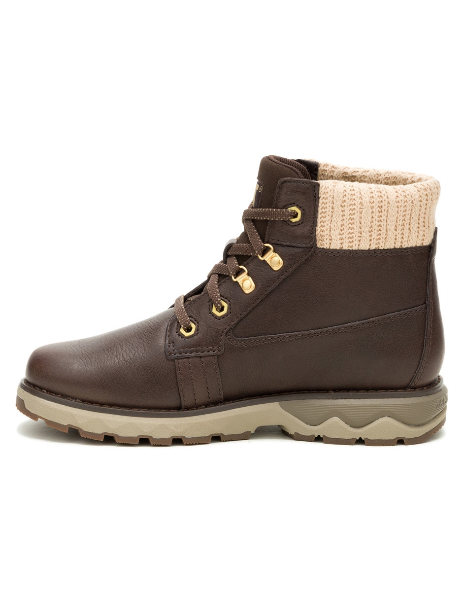 Bota arriba del tobillo Caterpillar de piel para mujer