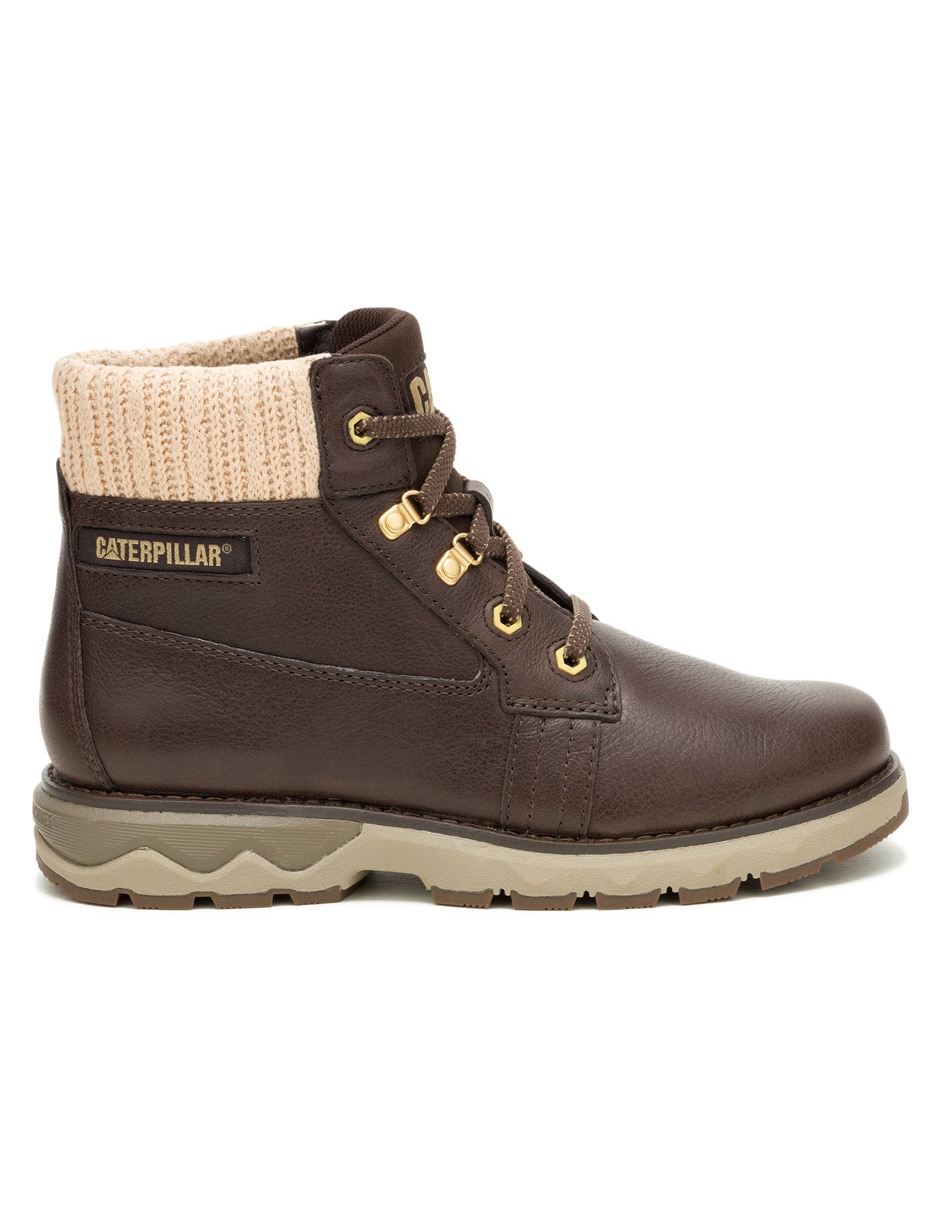 Bota arriba del tobillo Caterpillar de piel para mujer