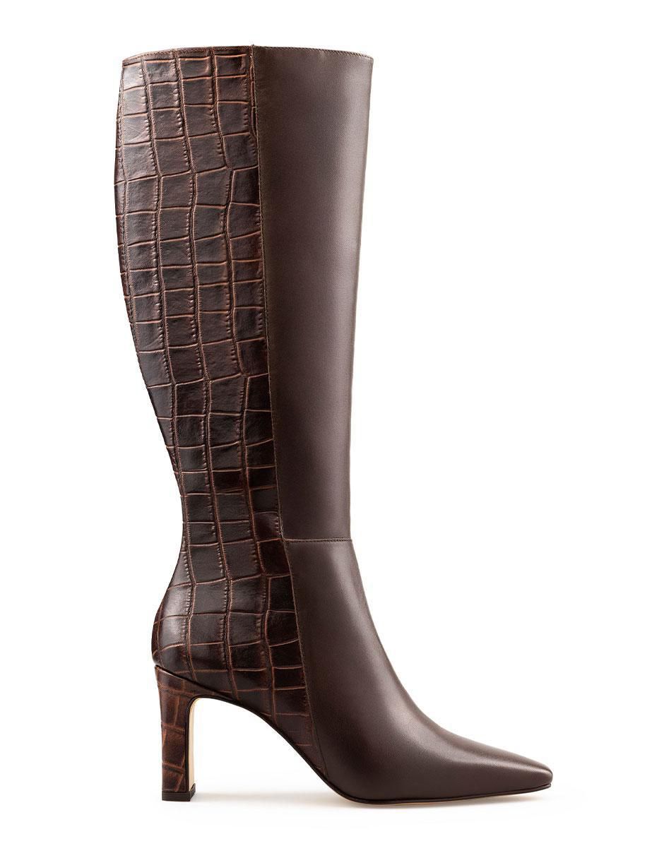 Bota abajo de la rodilla de piel para mujer Bota abajo de la rodilla de piel para mujer