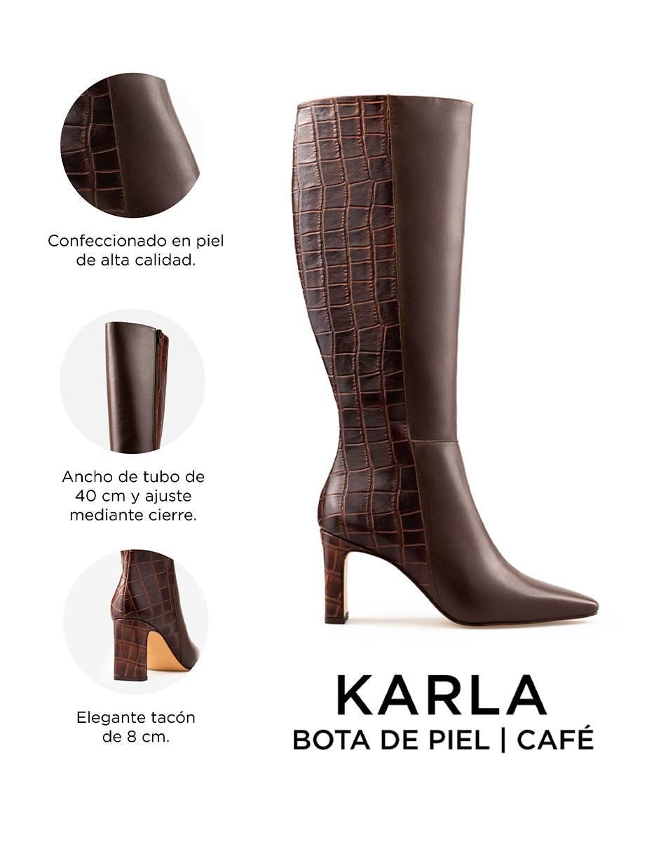 Bota abajo de la rodilla Davenia de piel para mujer