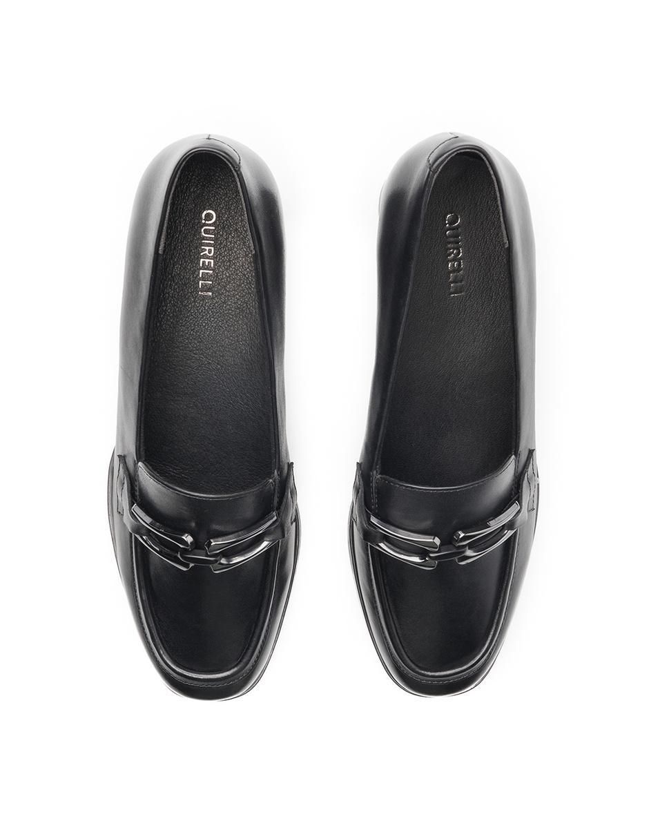 Mocasín Quirelli de piel para mujer