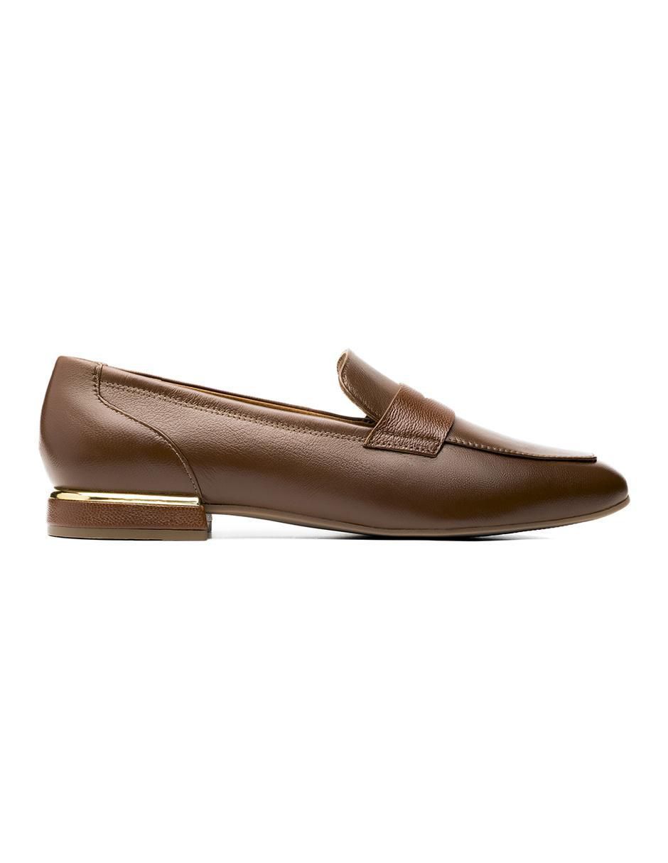 Mocasín de piel para mujer