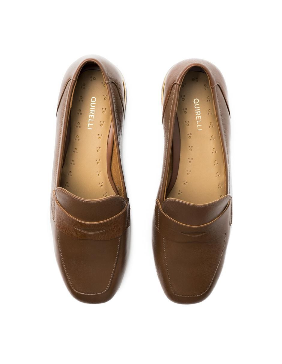 Mocasín Quirelli de piel para mujer