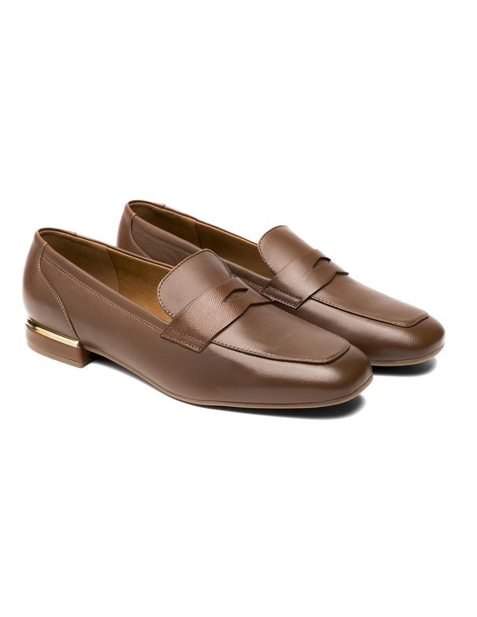 Mocasín Quirelli de piel para mujer