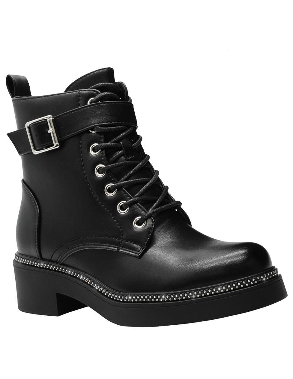 Bota combat arriba del tobillo Chic para mujer