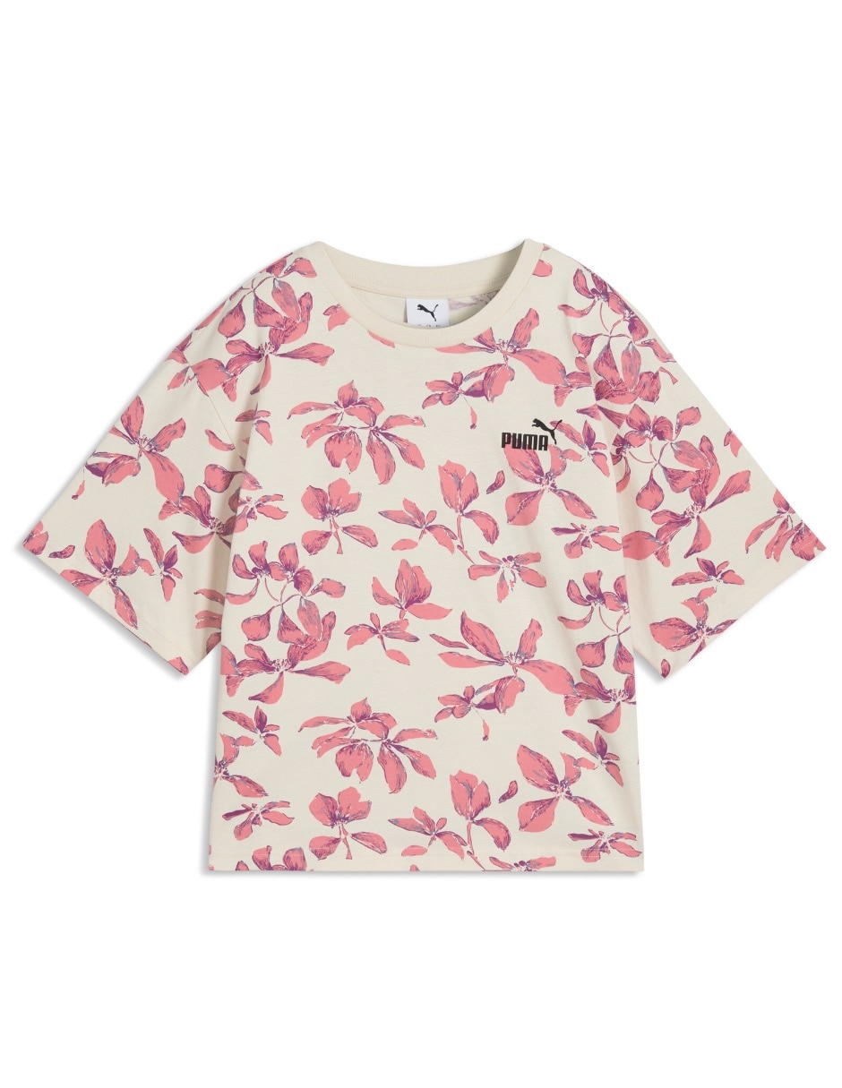 Playera manga corta Puma Ess Nature 2.0 cuello redondo para mujer