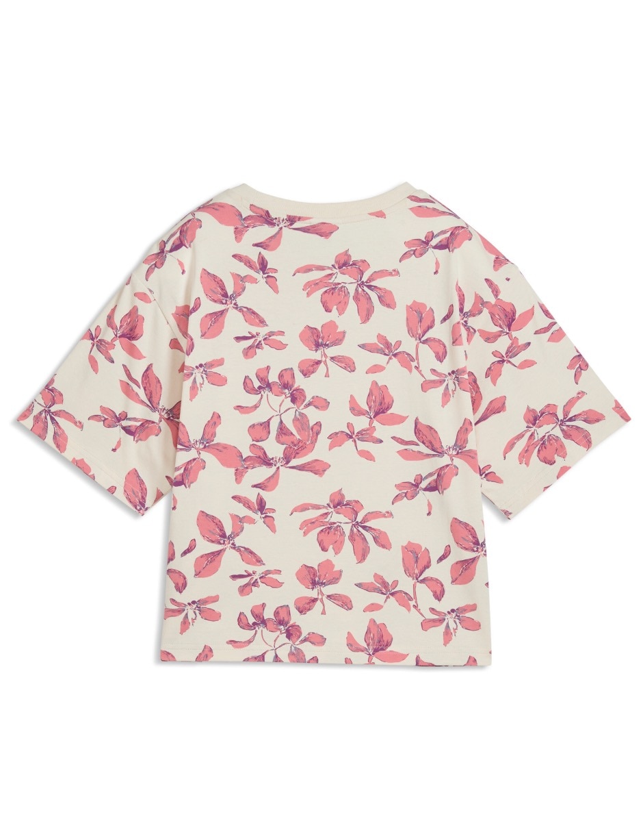 Playera manga corta Puma Ess Nature 2.0 cuello redondo para mujer