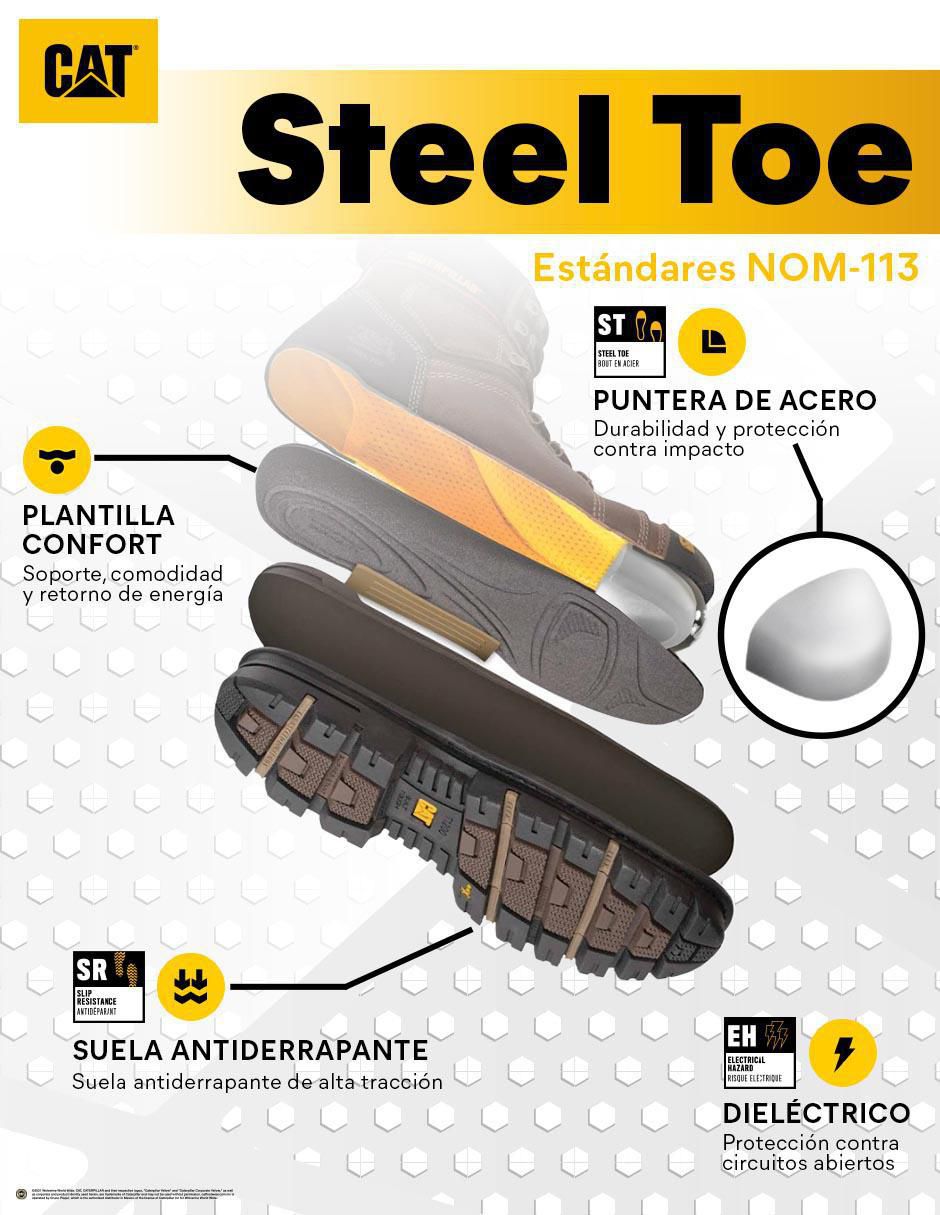 Bota arriba del tobillo Caterpillar de piel para mujer
