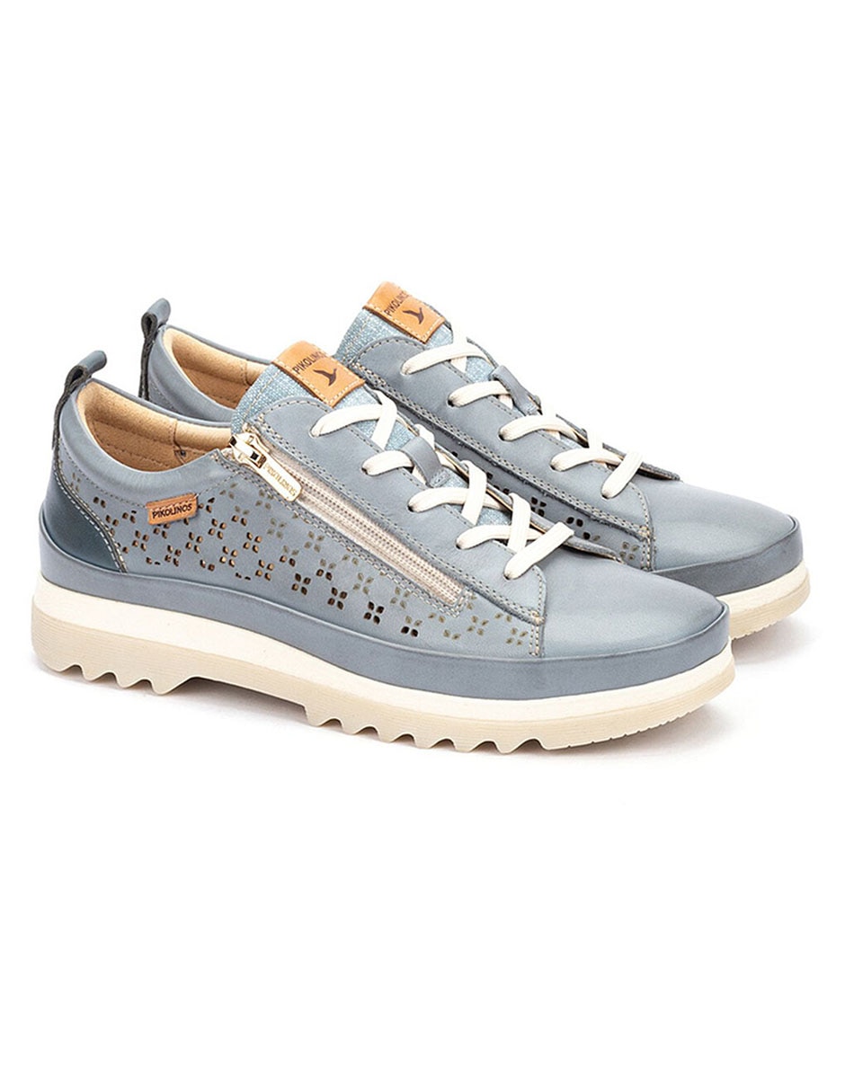 Mocasín pikolinos de piel para mujer