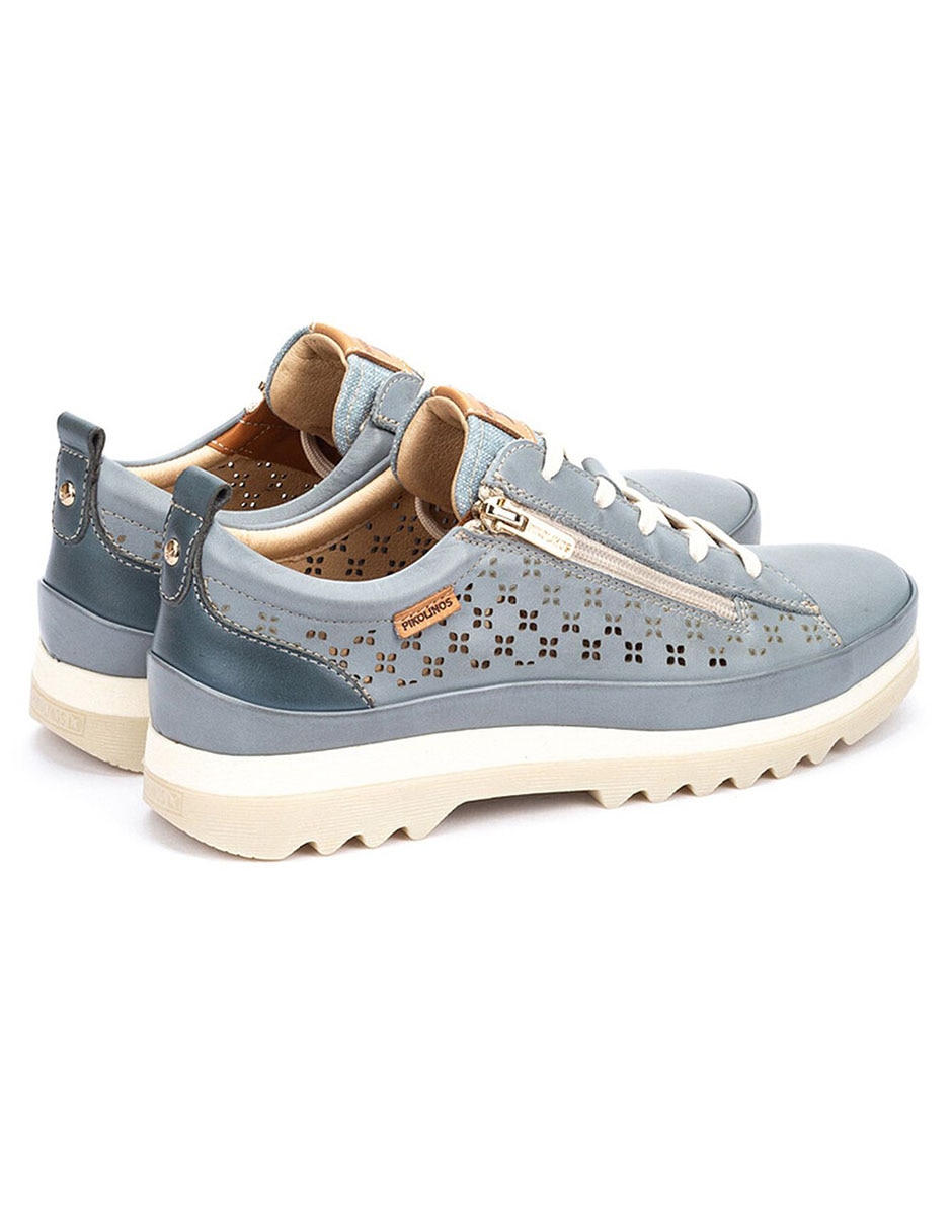 Mocasín pikolinos de piel para mujer