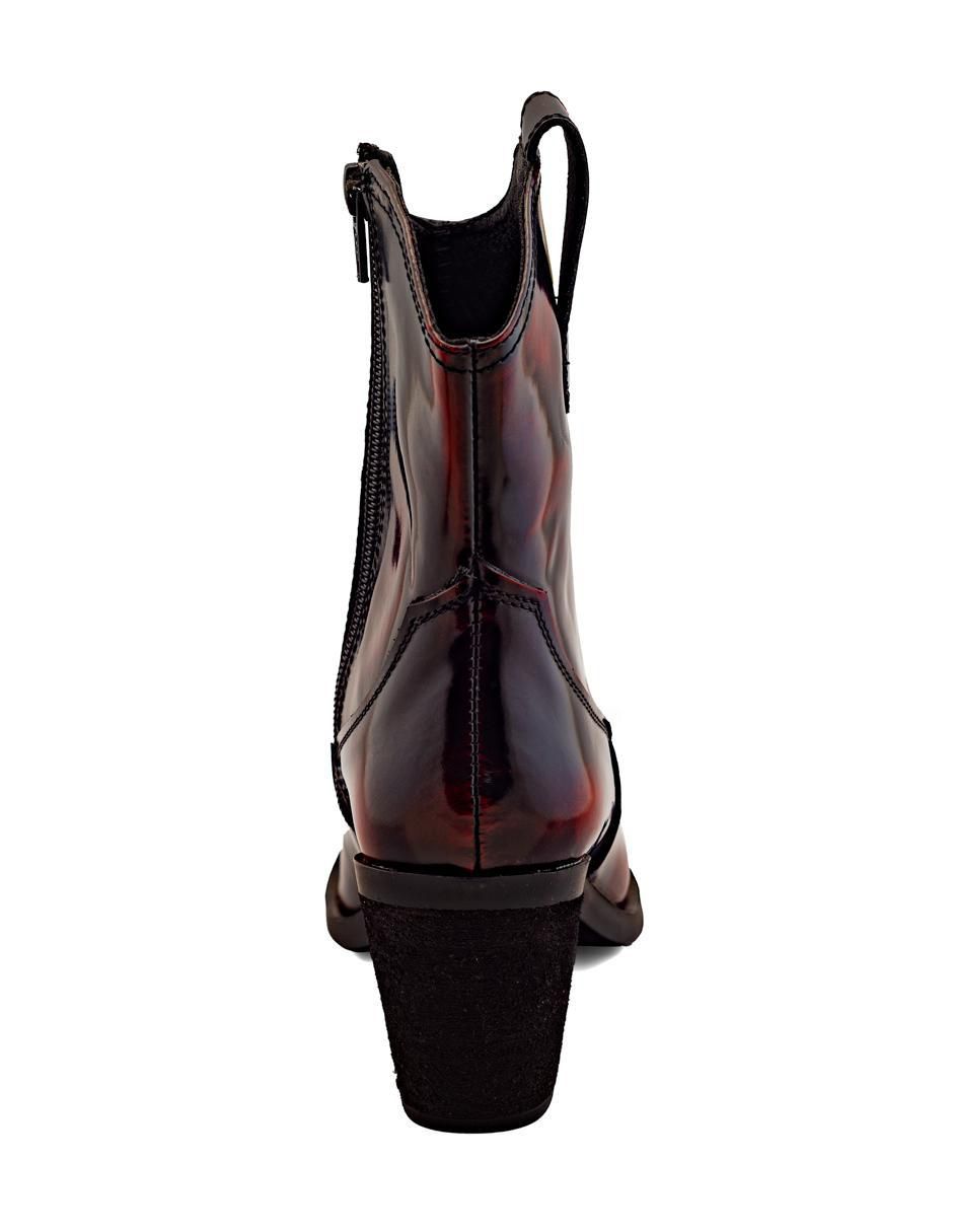 Bota cowboy arriba del tobillo Dasalo de piel para mujer