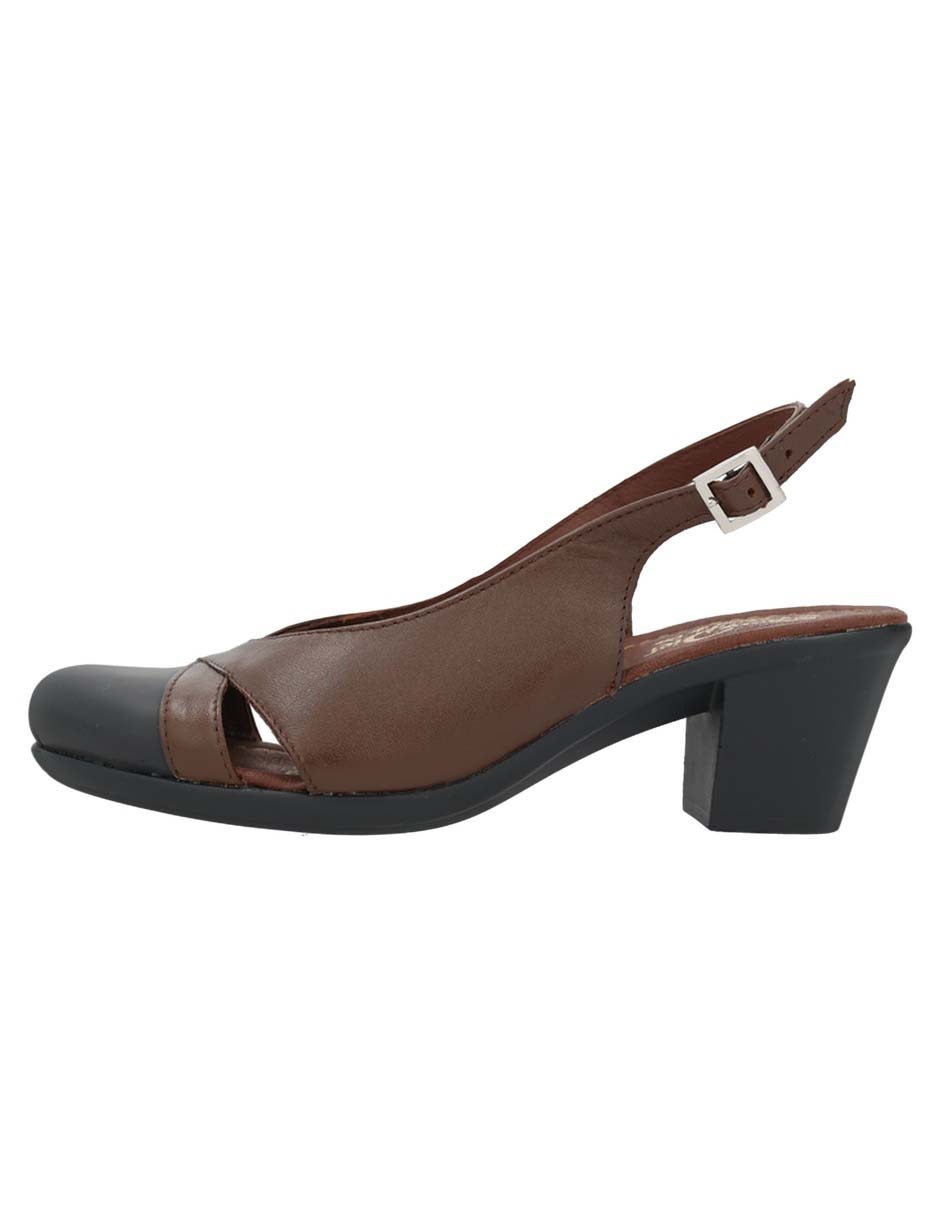 Zapato de tacón de piel para mujer Zapato de tacón de piel para mujer