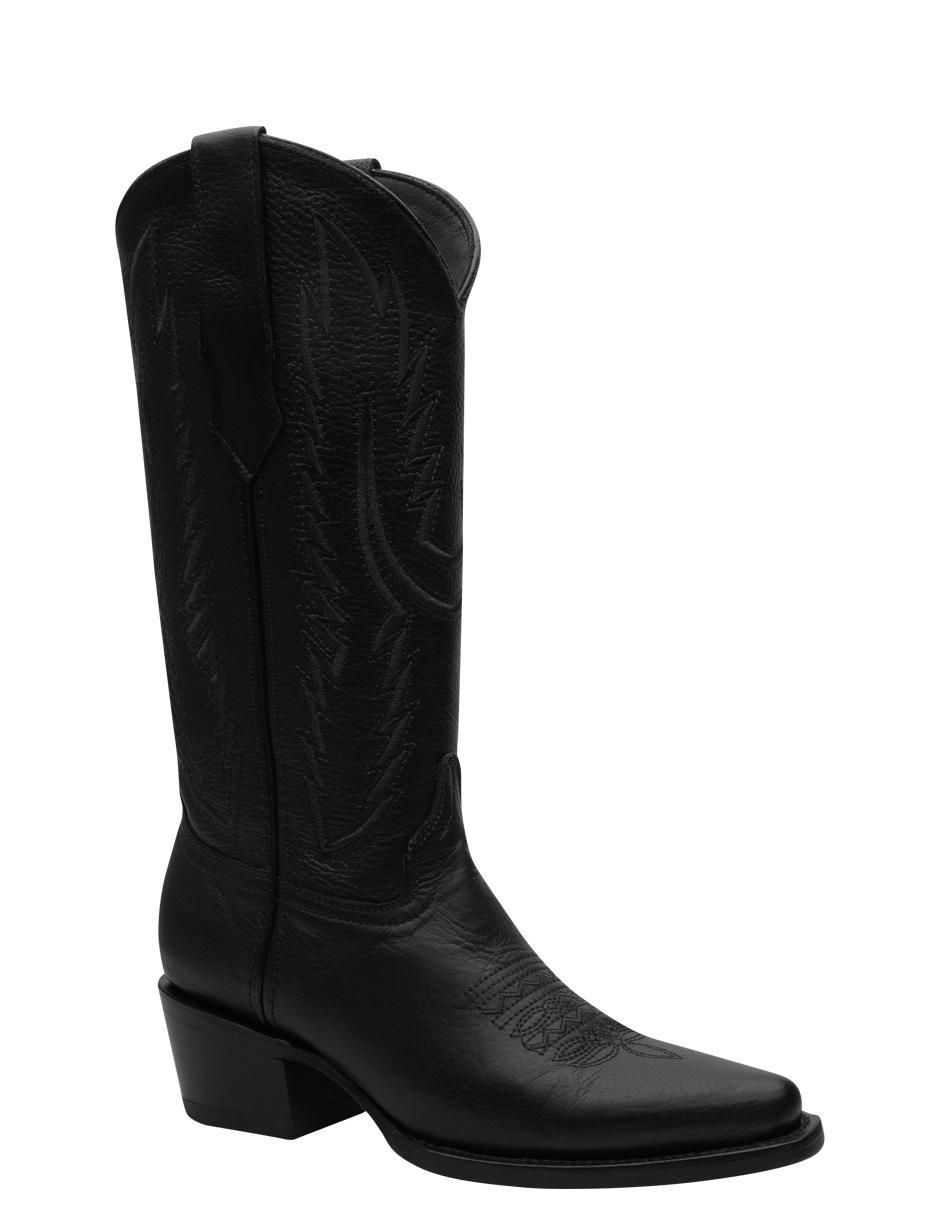 Bota cowboy abajo de la rodilla de piel para mujer Bota cowboy abajo de la rodilla de piel para mujer