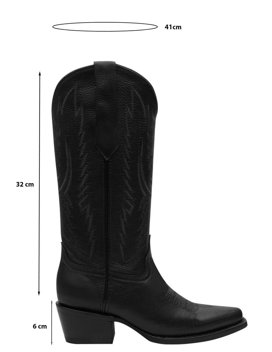 Bota abajo de la rodilla de piel para mujer 7